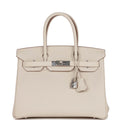 Birkin 30 Craie Togo Palladium Hardware W468