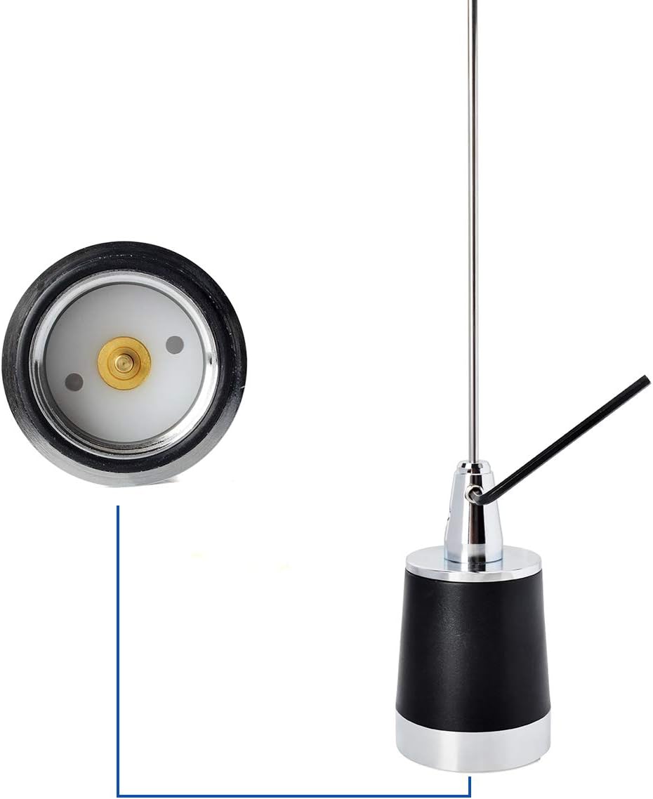 Dual Band Mobile Radio Antenna with NMO Connector and 13ft RG58 Coax Cable Y8695
