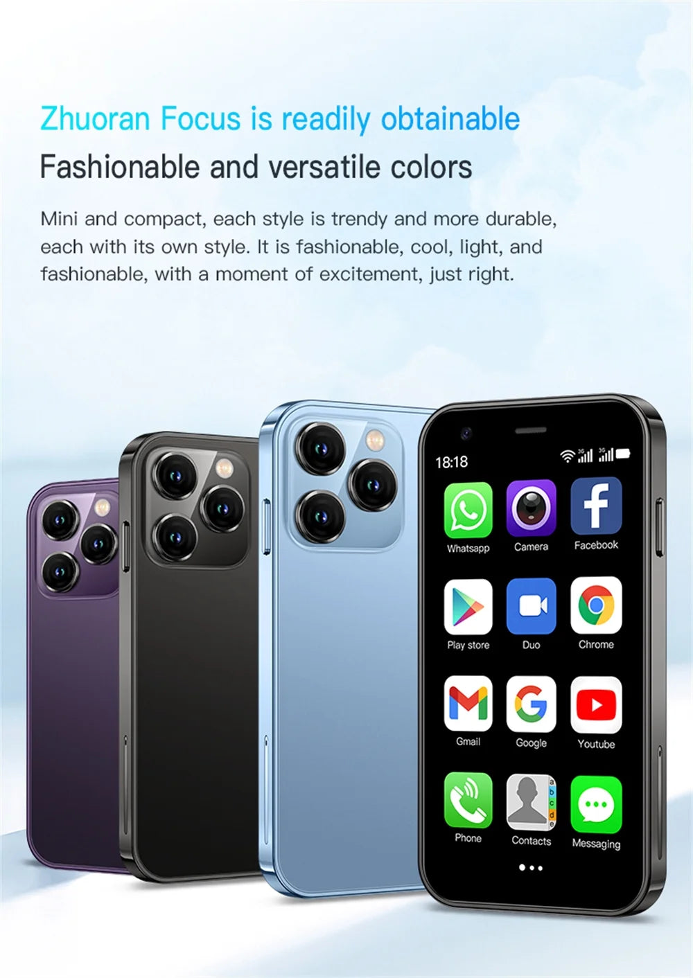 Unlocked 3G Mini Smartphone Android 8.1 2GB RAM 16GB ROM P694