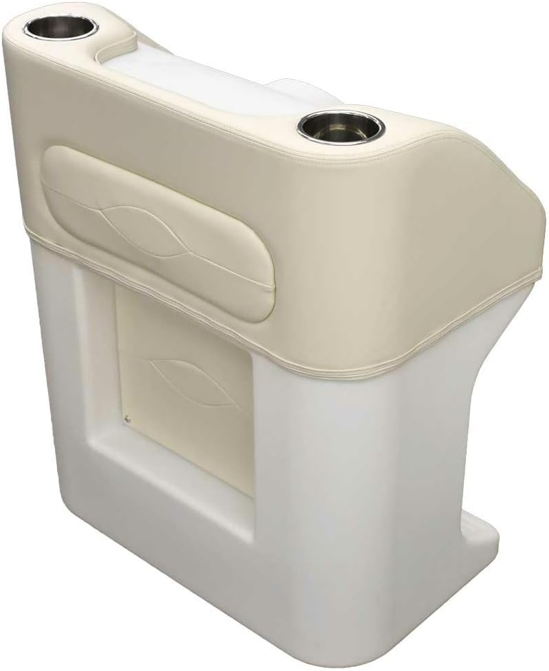 White Beige Pontoon Boat Steering Console X6685