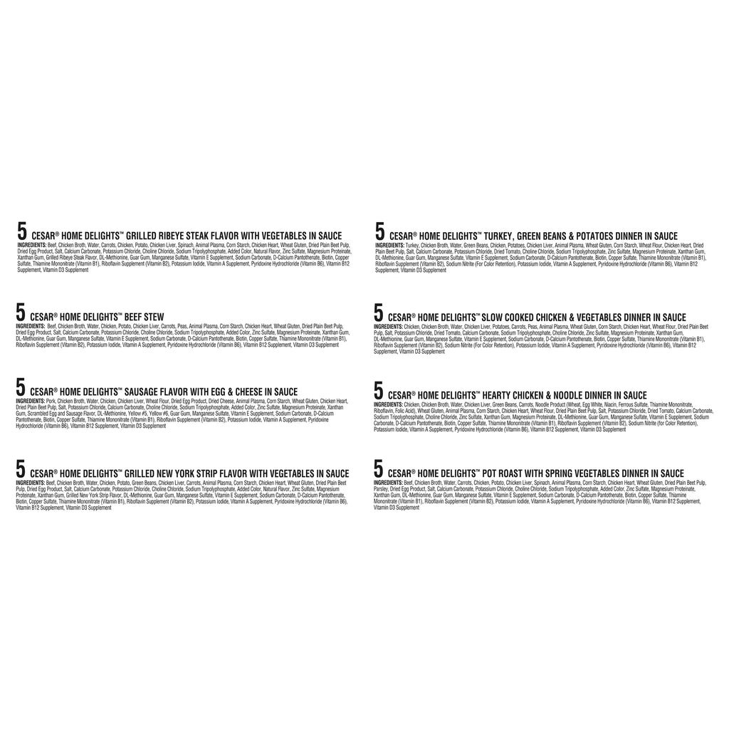 Cesar Wet Dog Food Variety Pack 40-Pack 3.5 oz A58979