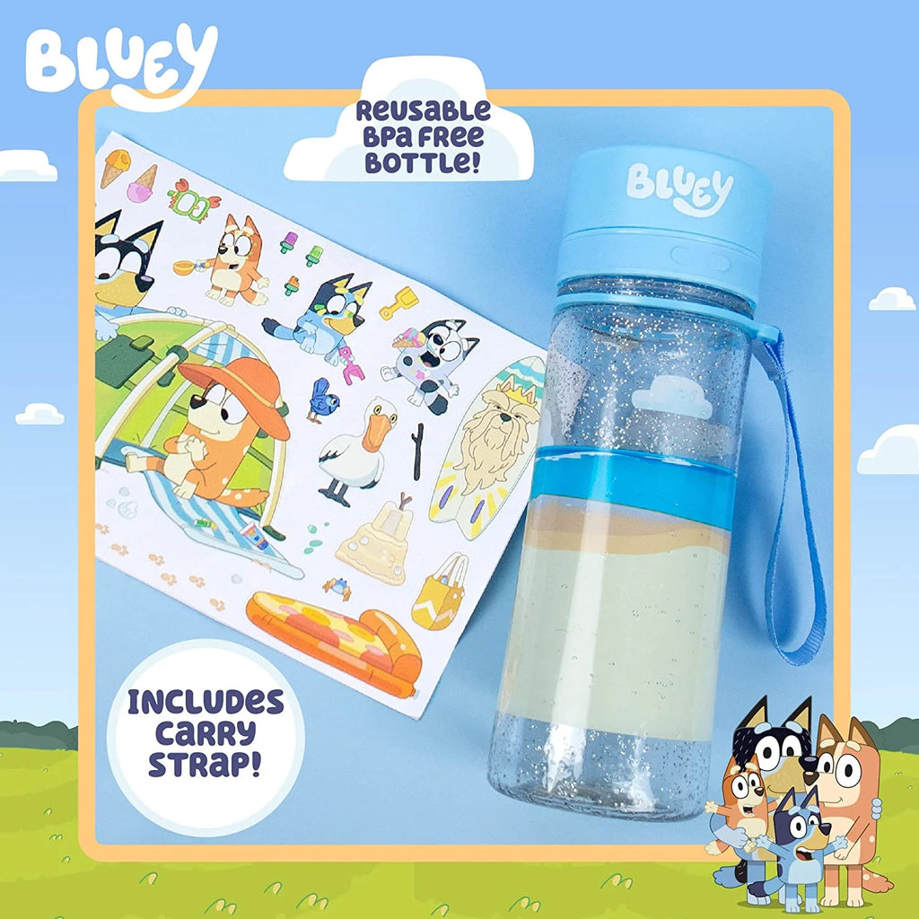 Bluey Decorate Your Own Reusable BPA-Free Water Bottle with Repositionable Stickers R838217