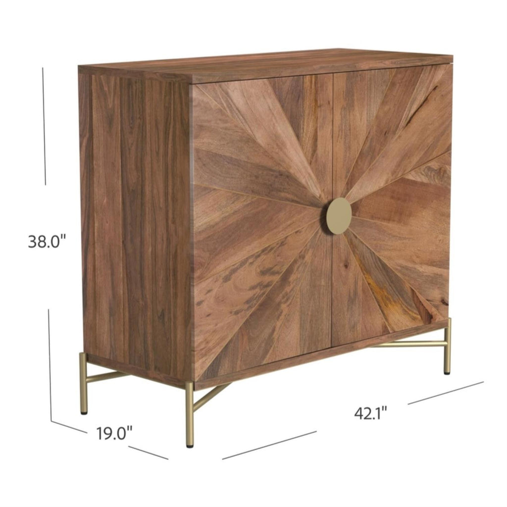 Brown Mango Wood Two Door Cabinet Y293