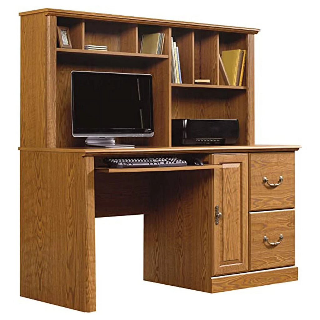 Traditional Wood Computer Desk with Hutch O2884