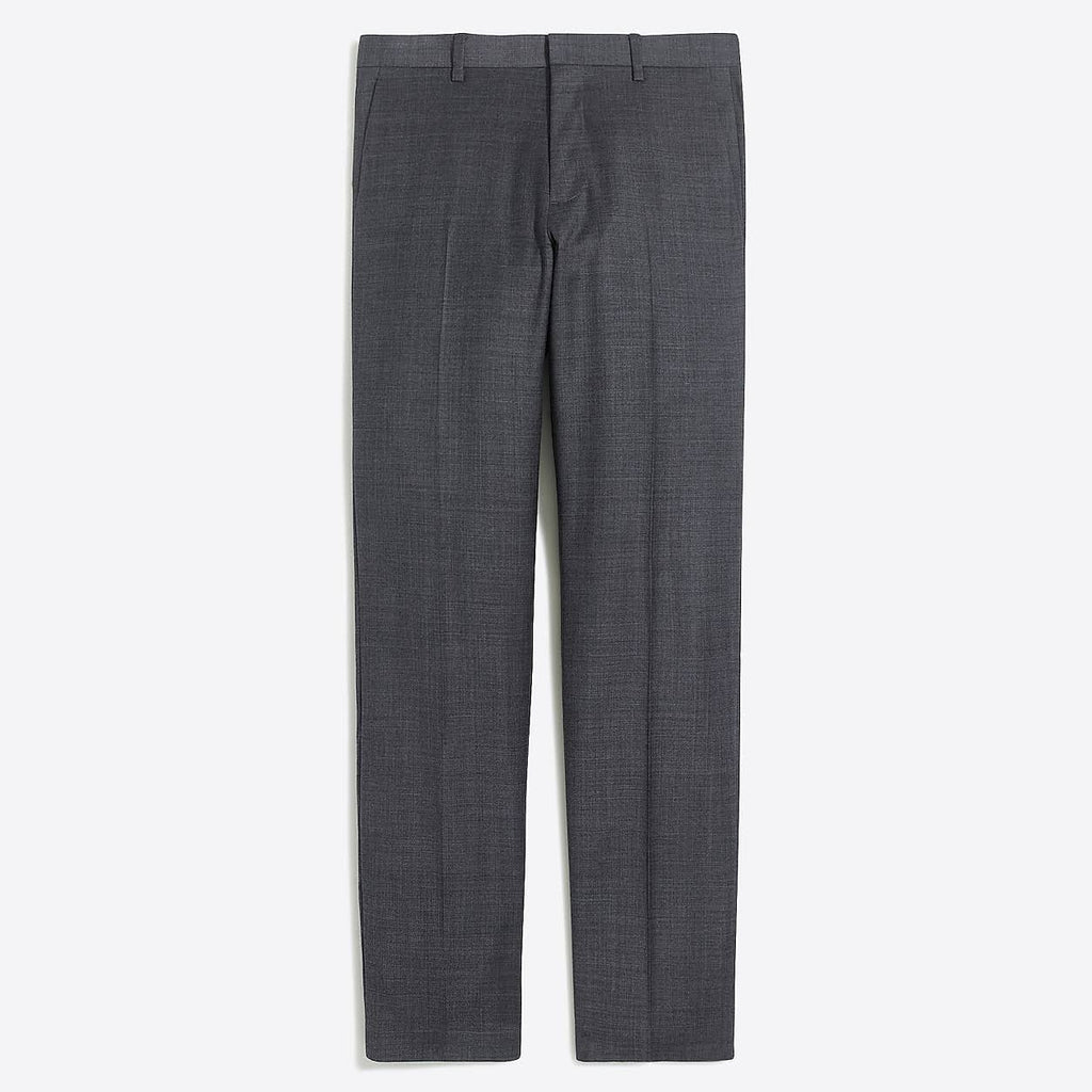 Charcoal Worsted Wool Slim Suit Pant W845