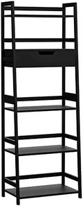 White Bookshelf with Drawers C15942