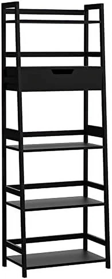 White Bookshelf with Drawers C15942