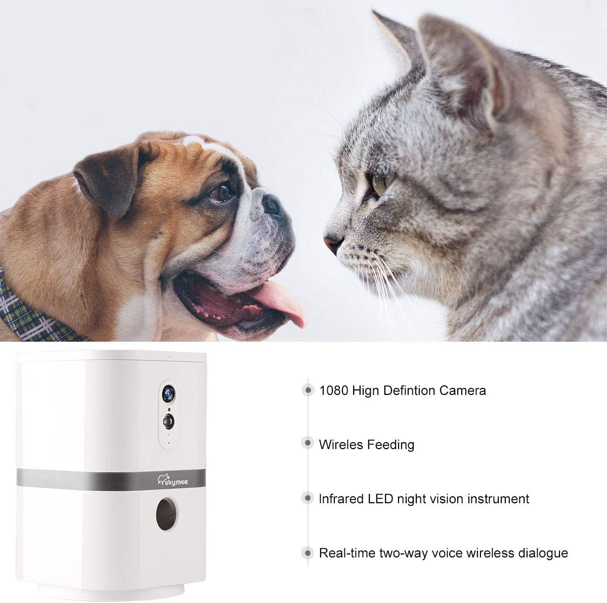 WiFi Remote Pet Camera with 180° PTZ and Night Vision A57143