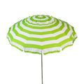 8 ft Lime and White Stripe Patio Beach Umbrella with Travel Bag C10335