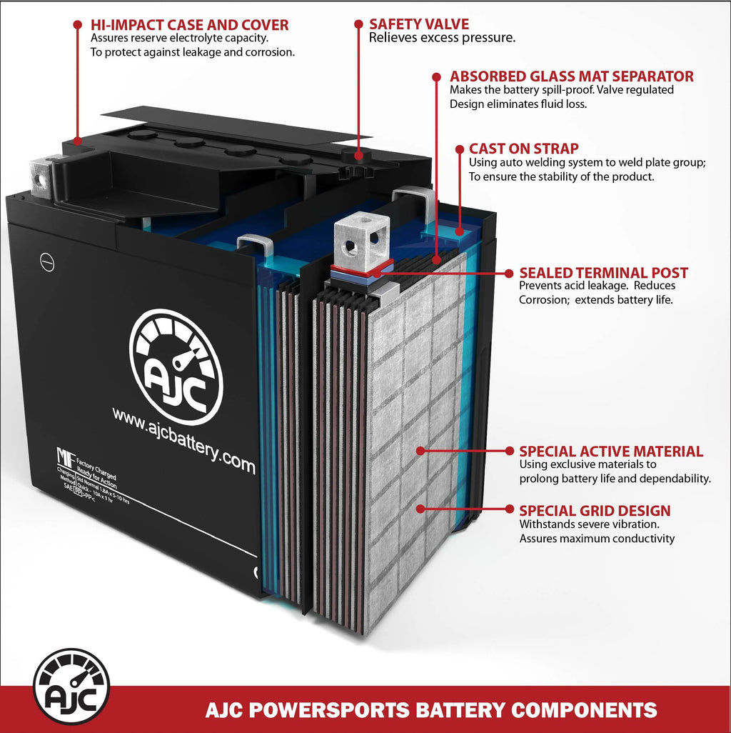 AJC Brand Replacement Snowmobile Battery S67786