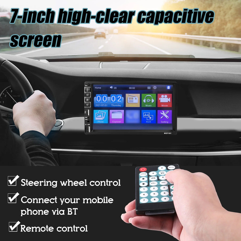 Single Din 7 Inch LCD Touchscreen Car Stereo MP5 Player with BT A29844