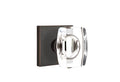 Oil Rubbed Bronze Windsor Crystal Knob with Square Rose J6466