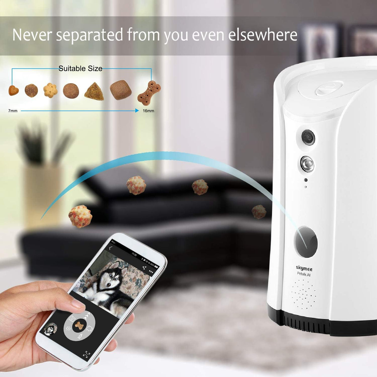WiFi Remote Pet Camera with 180° PTZ and Night Vision A57143