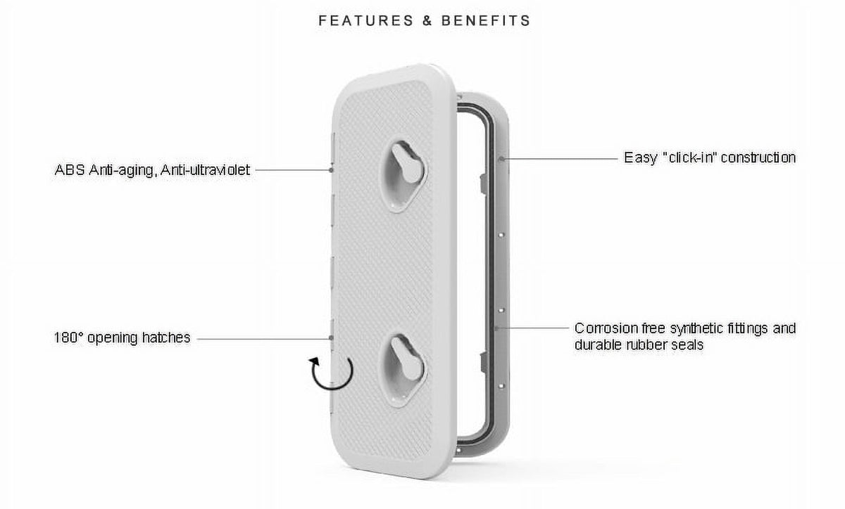 White Marine Deck Access Hatch & Lid W501