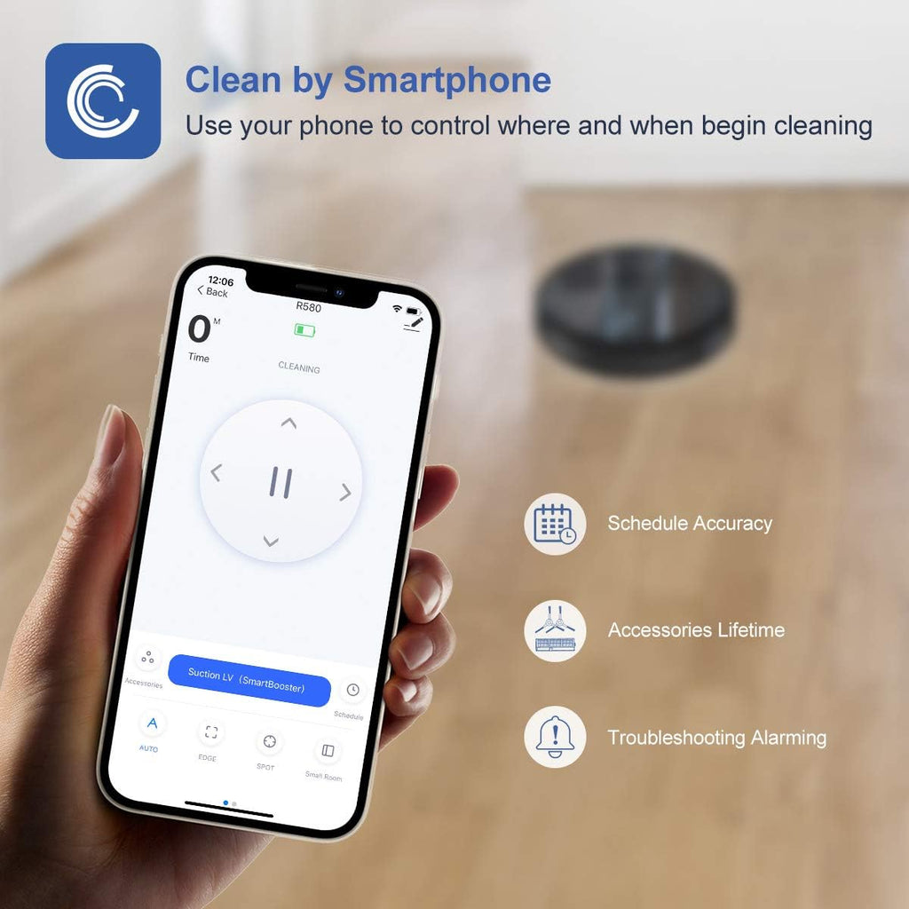 Robot Vacuum Cleaner, Wi-Fi, Sweep and Mop, 2000pa Strong Suction H13057