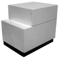 White/Black Poplar Wood Nightstand S399