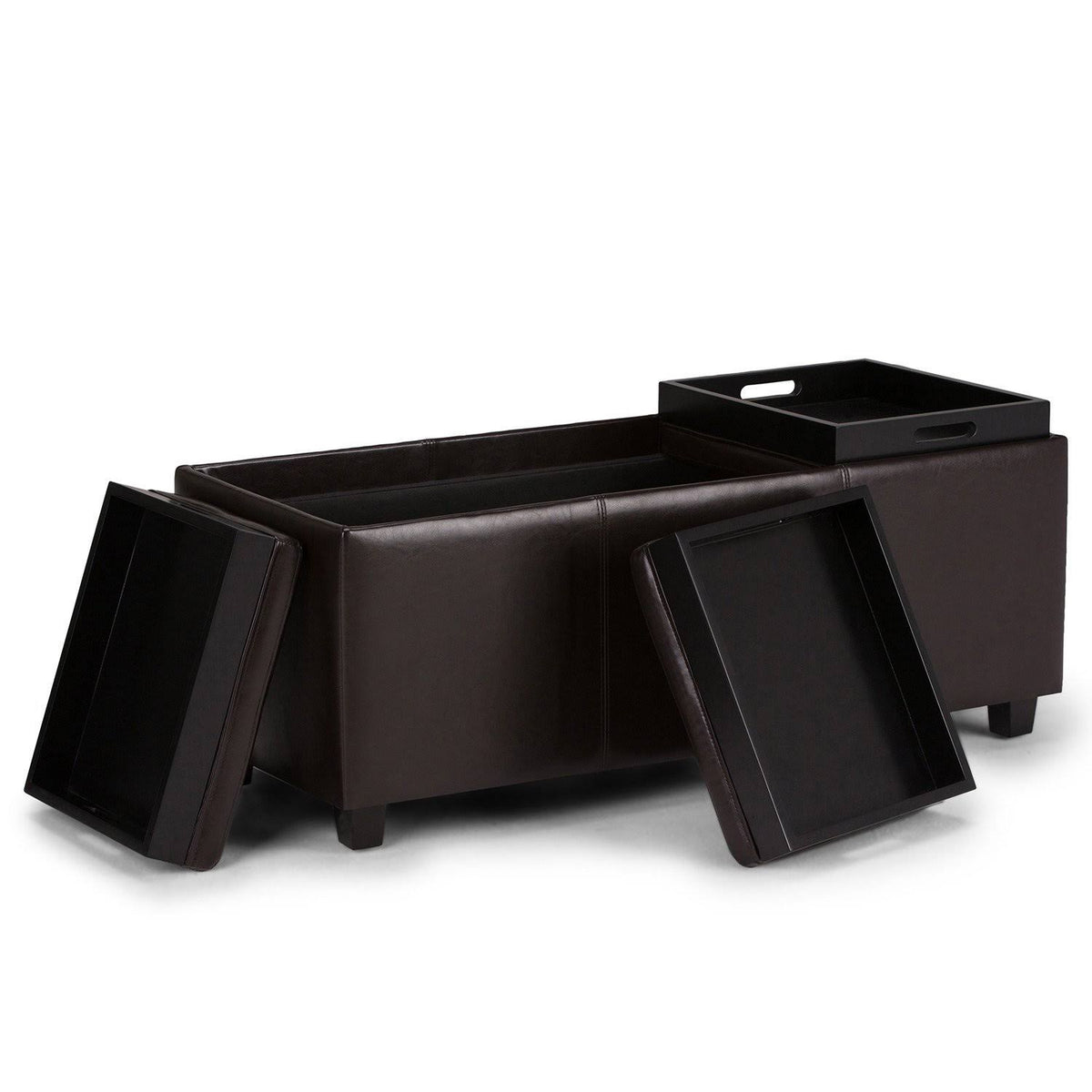 Brown Storage Ottoman U95593