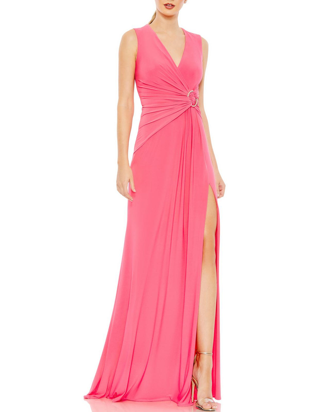 Faux Wrap Maxi Evening Dress C146536