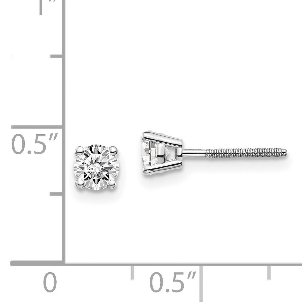 14kw 0.60ct SI3 G-I Diamond Stud Earrings W28800