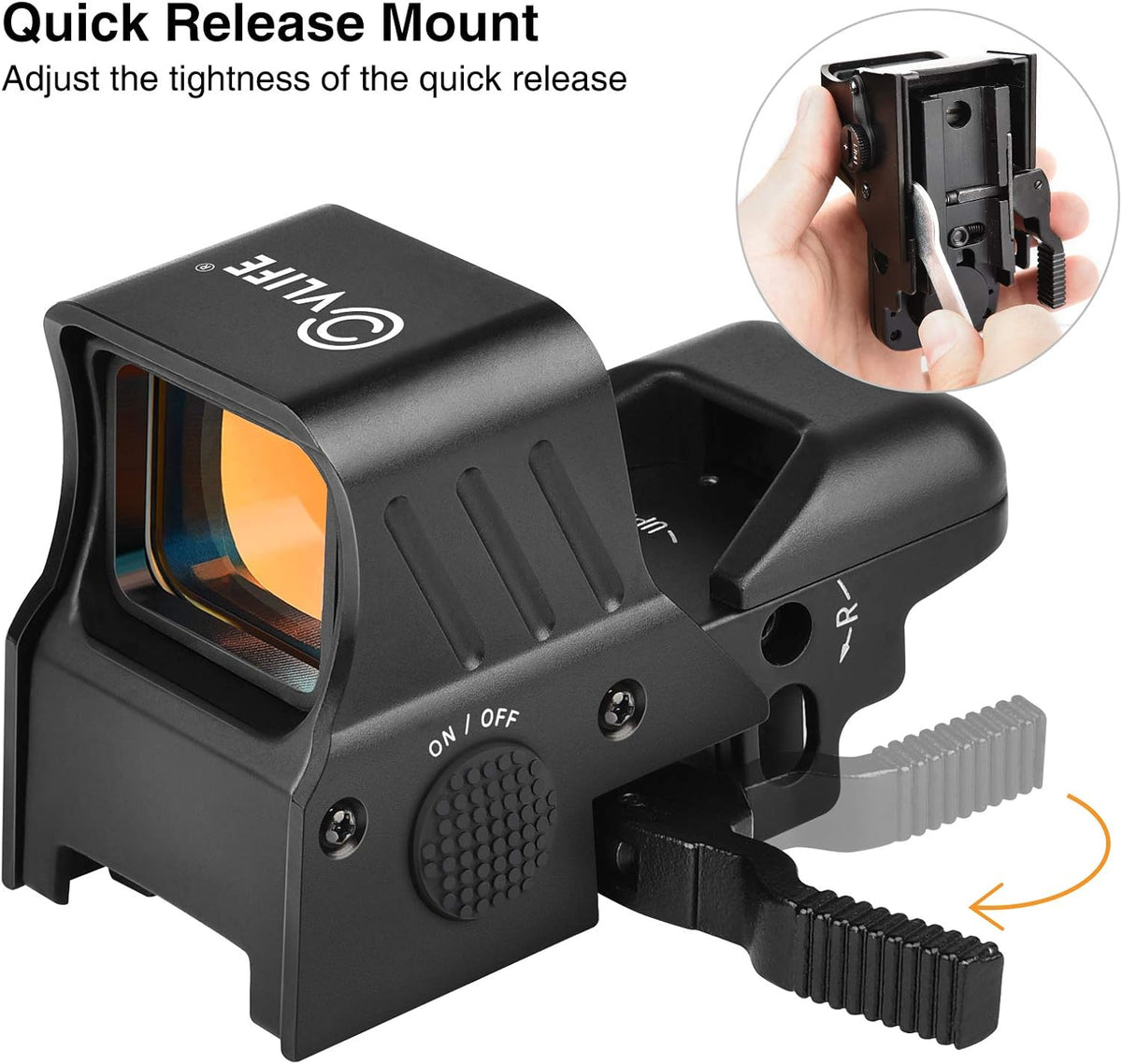 Red Dot Sight with Quick Detach Mount for 20mm Picatinny Rail Pack of 2 B282798