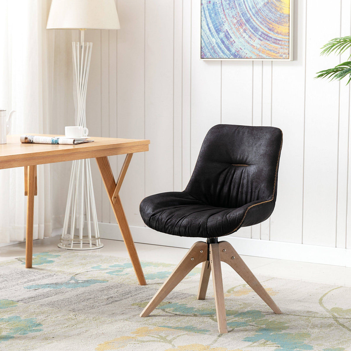 Swivel Side Chair Black I766
