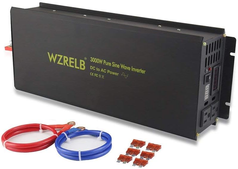 2500W Pure Sine Wave Power Inverter 12V 120V DC AC Converter B7015
