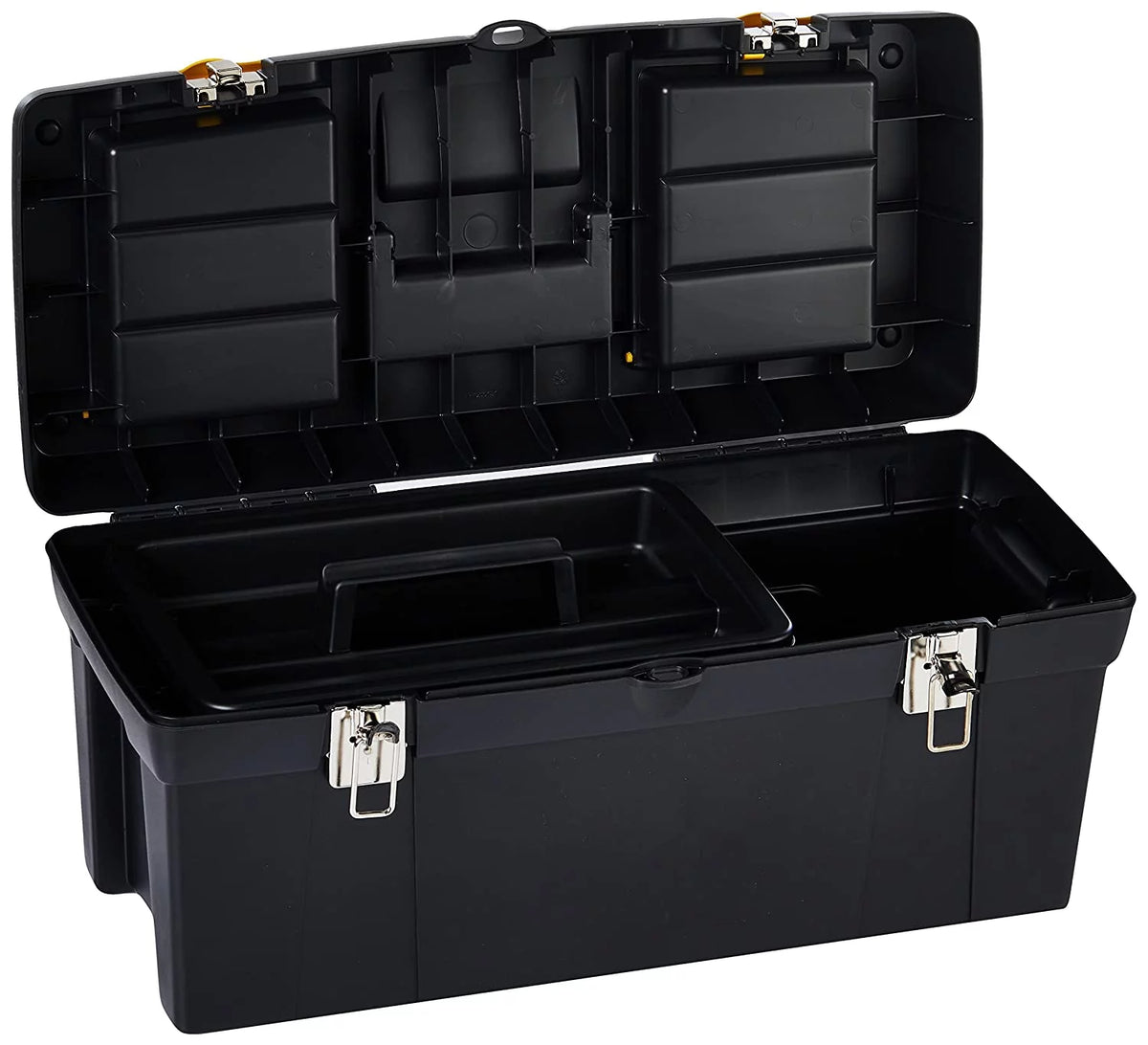 24 In. Metal Latch Tool Box With Tote Tray Z887640