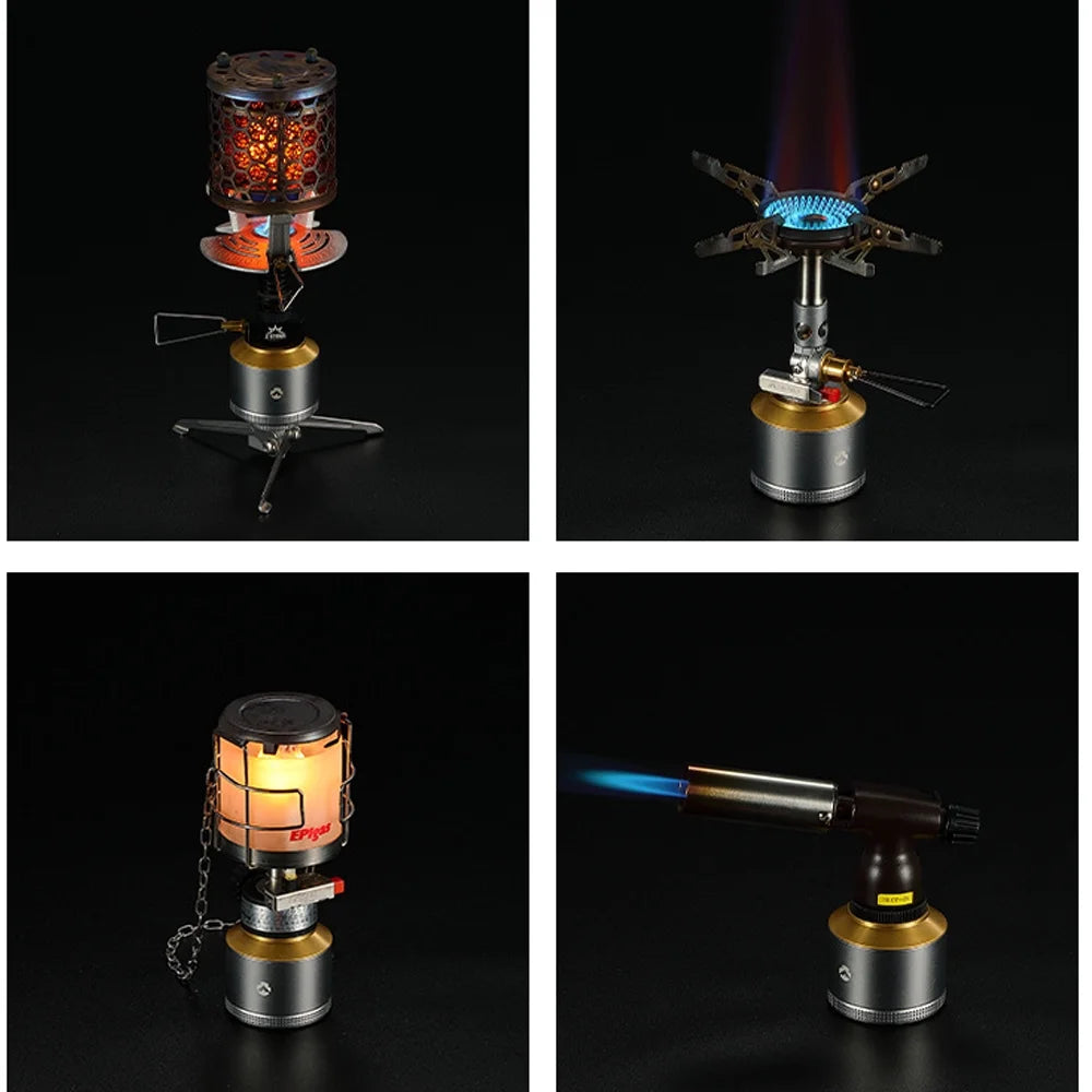 Portable Windproof Candlelight Camping Gas Burner Lantern I355