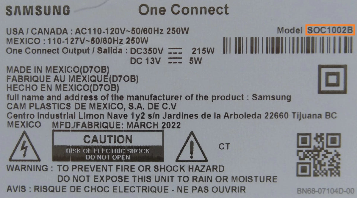 65" LS03A One Connect H644305