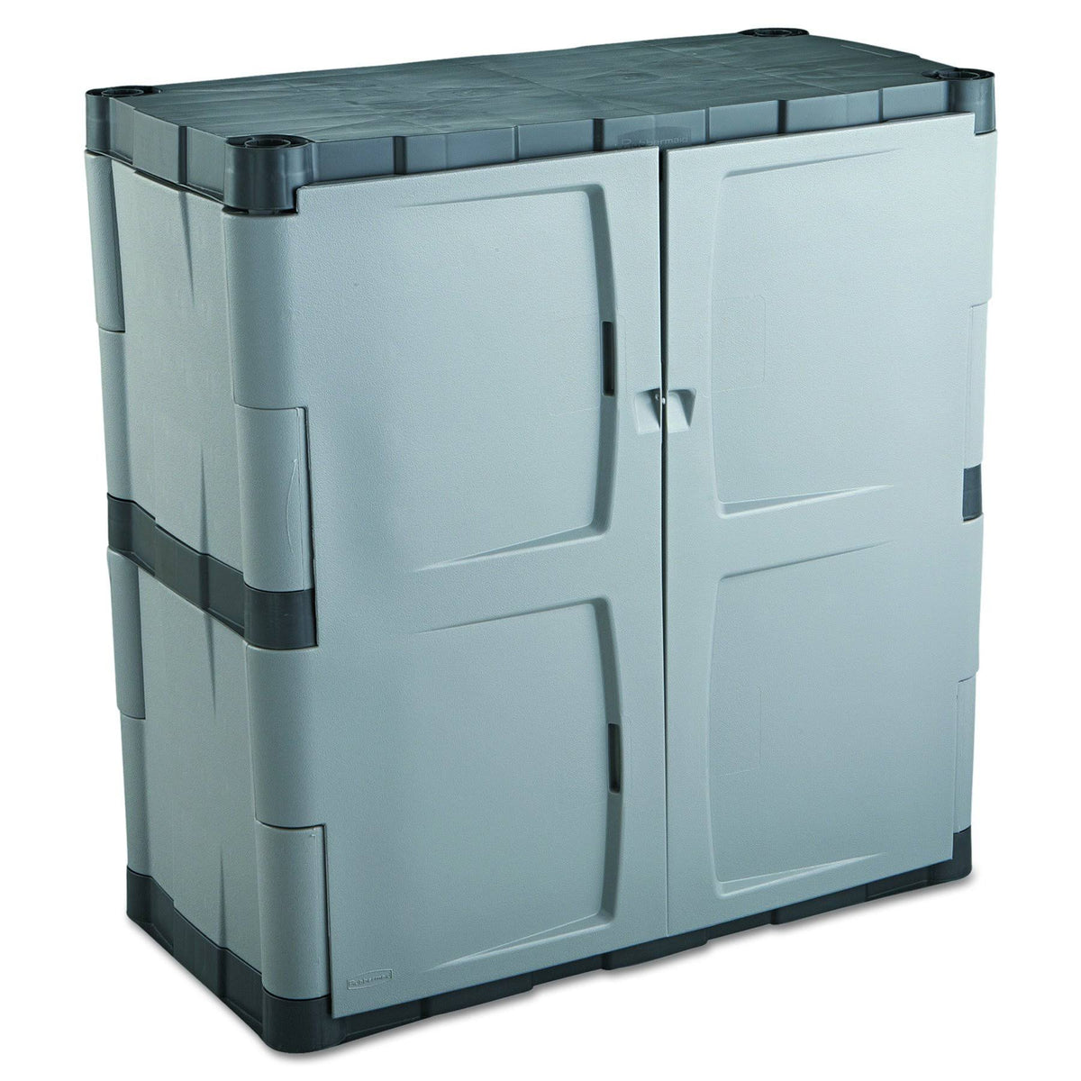 Gray/Black Double-Door Storage Base Cabinet D234161