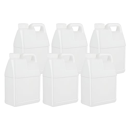 2.5 Gallon Clear Plastic HDPE Jugs with Lids D392
