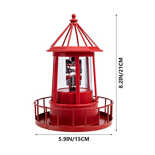 Solar Powered Rotating Lighthouse Outdoor Hanging Lamp Y6267
