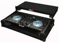 Black Travel Flight Case for Mixtrack Pro 3 with Laptop Shelf K8536