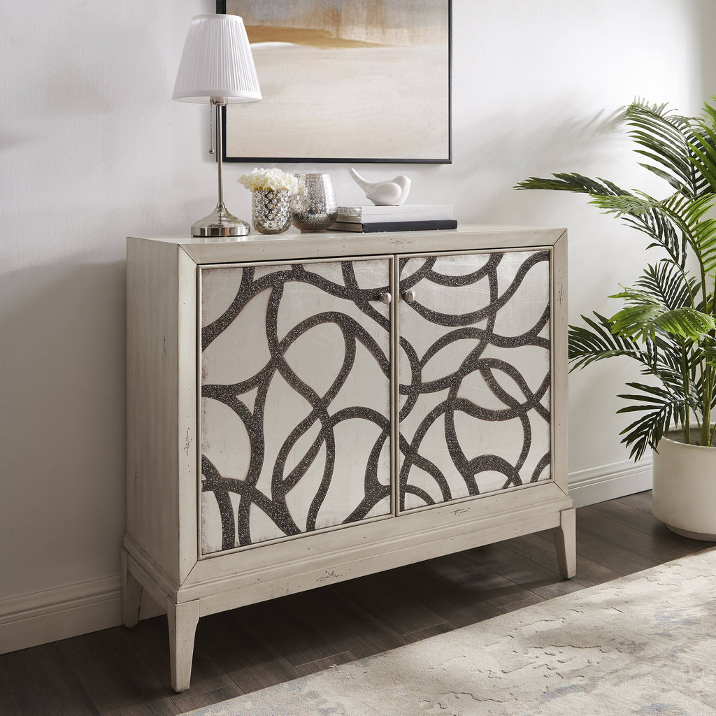 Bold Painted Pattern Door Chest K771331