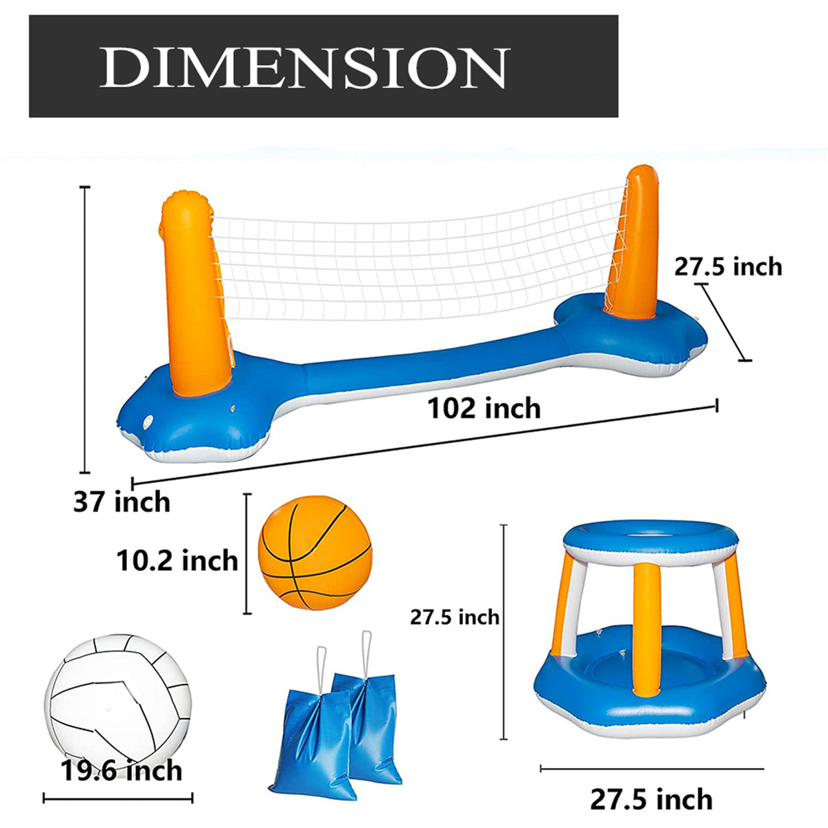Inflatable Pool Volleyball Net Set E26561
