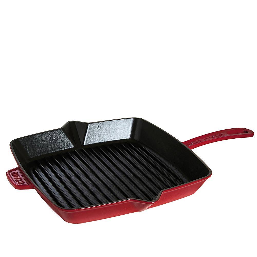 Cast Iron Square Grill Pan, 10-in, Grenadine Z610