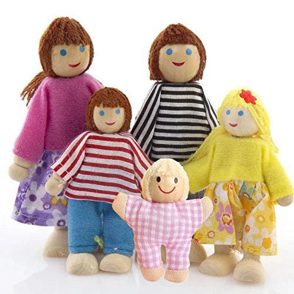 Wooden Dolls Playset Set of 7-Piece Z75866