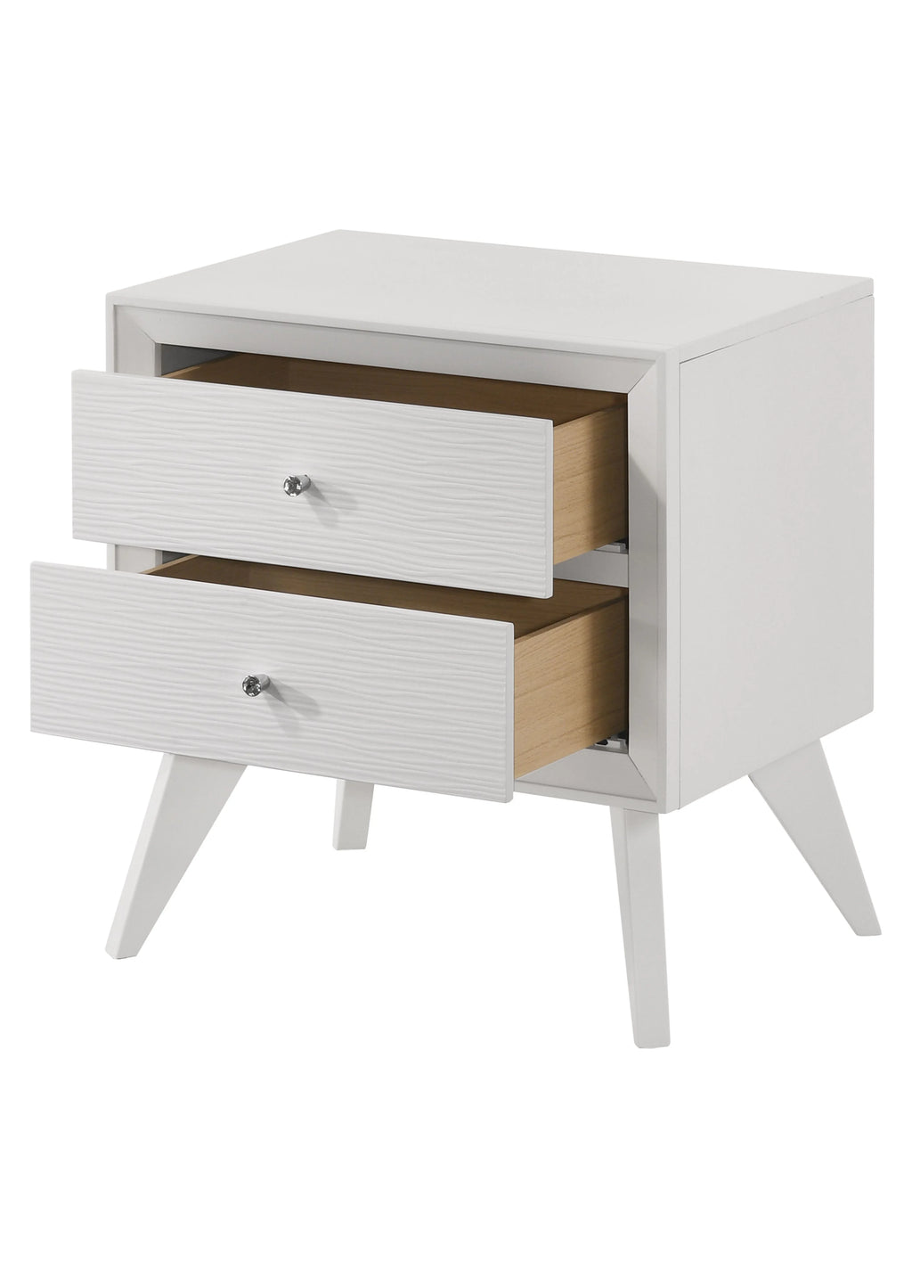 White 2 Drawer Night Stand H420047