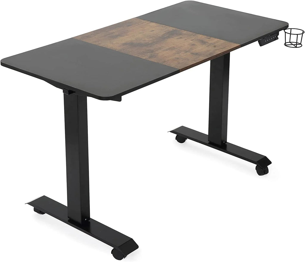 Height Adjustable Electric Standing Desk 48 x 24 Inches Vintage Brown R299192