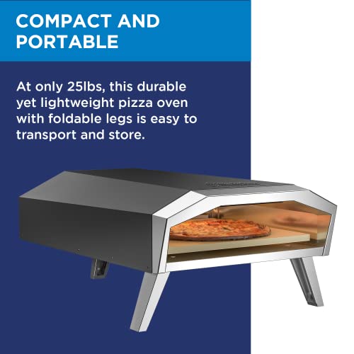 Electric Pizza Oven with 12 Inch Ceramic Stone, Stainless Steel C350614