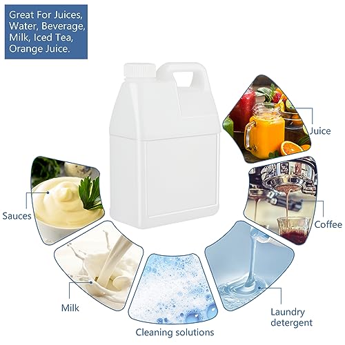 2.5 Gallon Clear Plastic HDPE Jugs with Lids D392