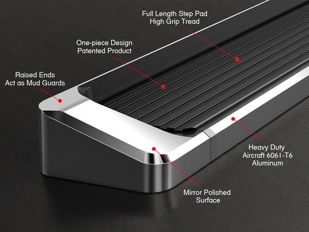 Silver Aluminum Running Boards Side Step X819978