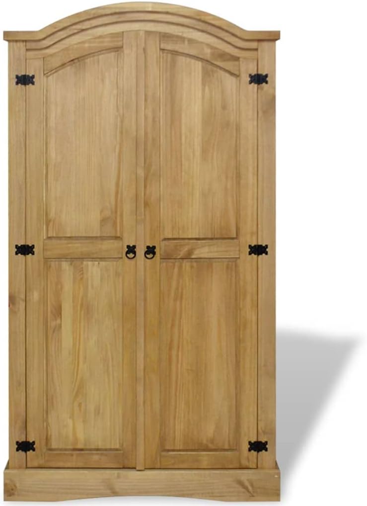 Solid Pinewood 2 Door Wardrobe Z376