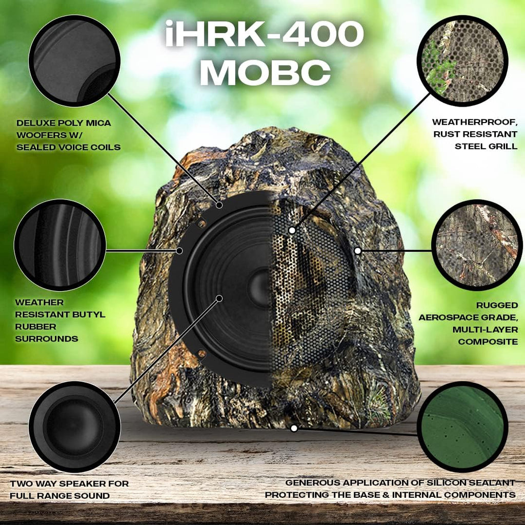 IPX5 Waterproof 20W Outdoor Rock Speakers Pair F245