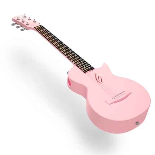 Carbon Fiber Acoustic Guitar 1/2 Size with Starter Bundle Kit (Black) X653540