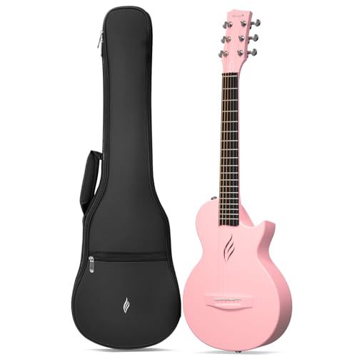 Carbon Fiber Acoustic Guitar 1/2 Size with Starter Bundle Kit (Black) X653540