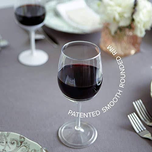 Clear Plastic Stemmed Wine Glasses 14 oz 48 Count R93082