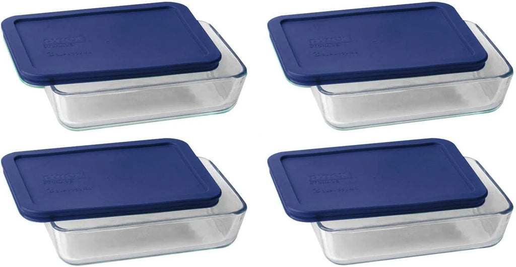 3 Cup Rectangular Dish With Plastic Cover (4) M270532