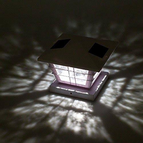 White Solar Post Cap Light with Base Adapter 12 Pack E871992
