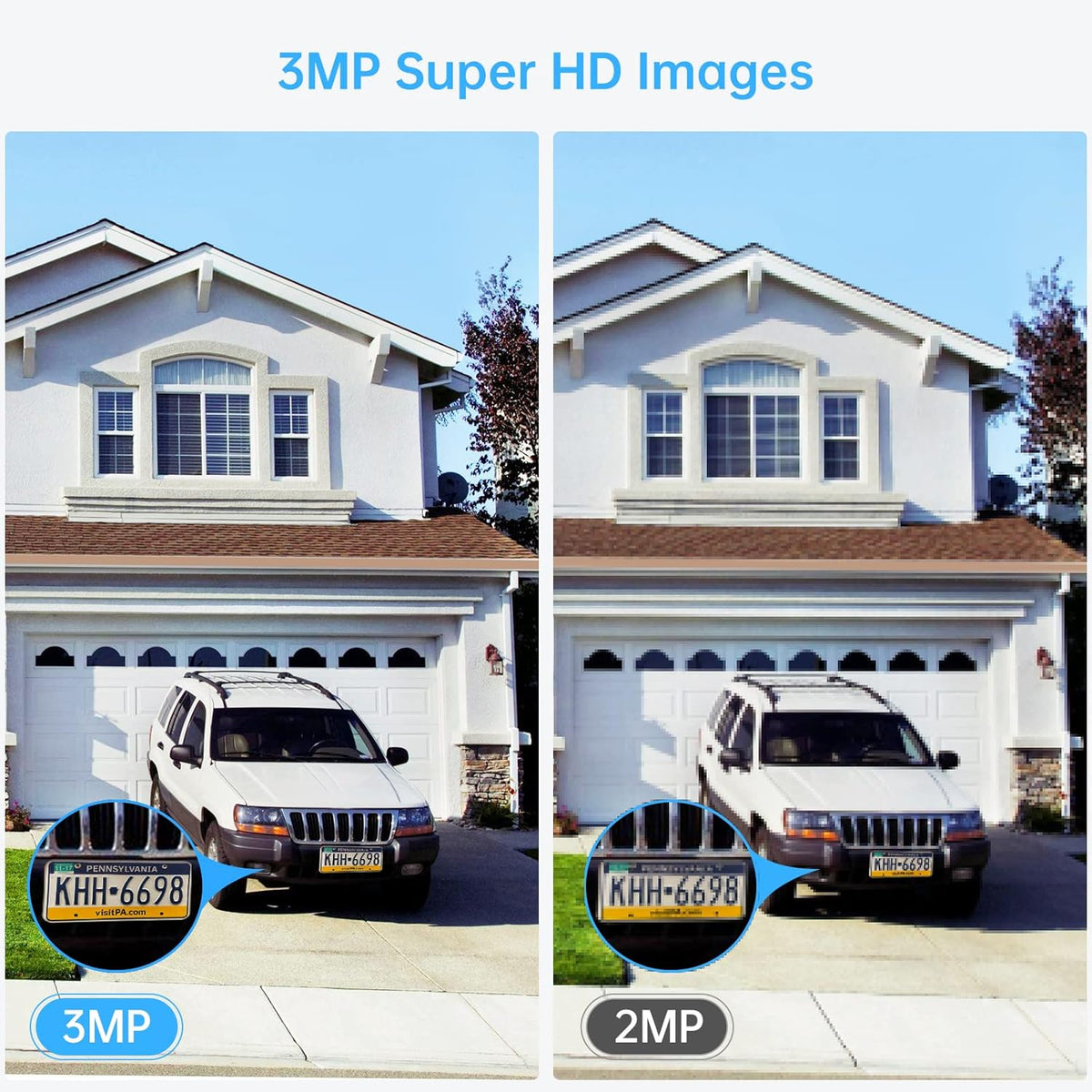 3MP Wireless Security Camera System with 12” Monitor Q8513